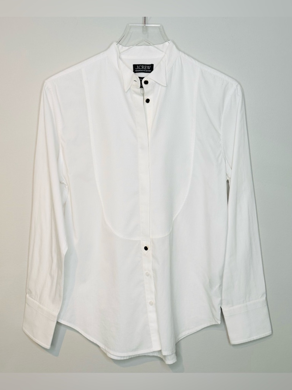 J.Crew Garçon Tuxedo Button Up White Shirt Blouse Top - Picture 5 of 16